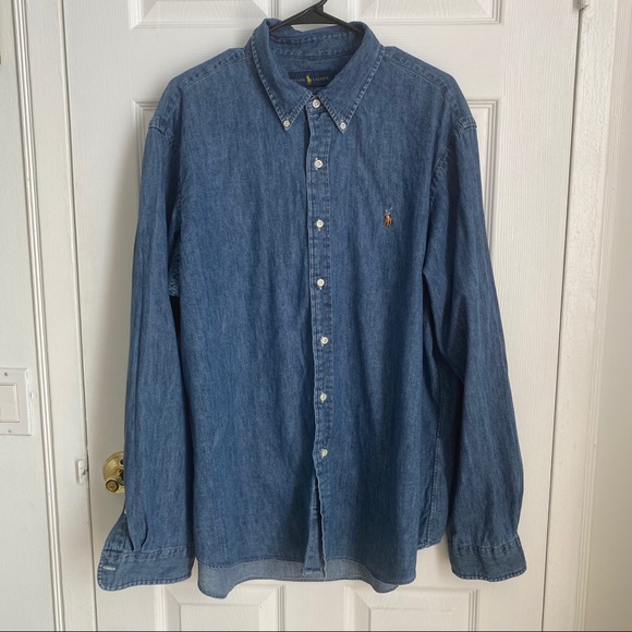 ralph lauren dark denim shirt